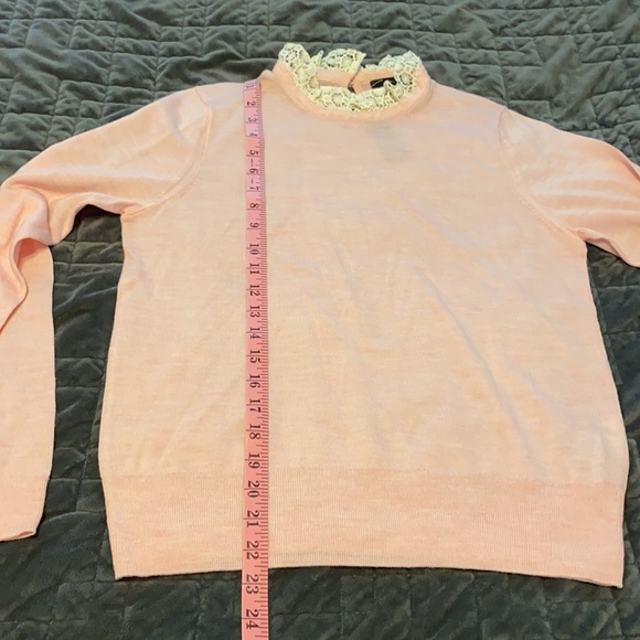 J. Crew Tippi sweater with lace collar size M - Picture 11 of 12